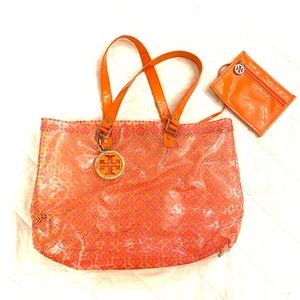 TORY BURCH Clear Plastic Beach Tote